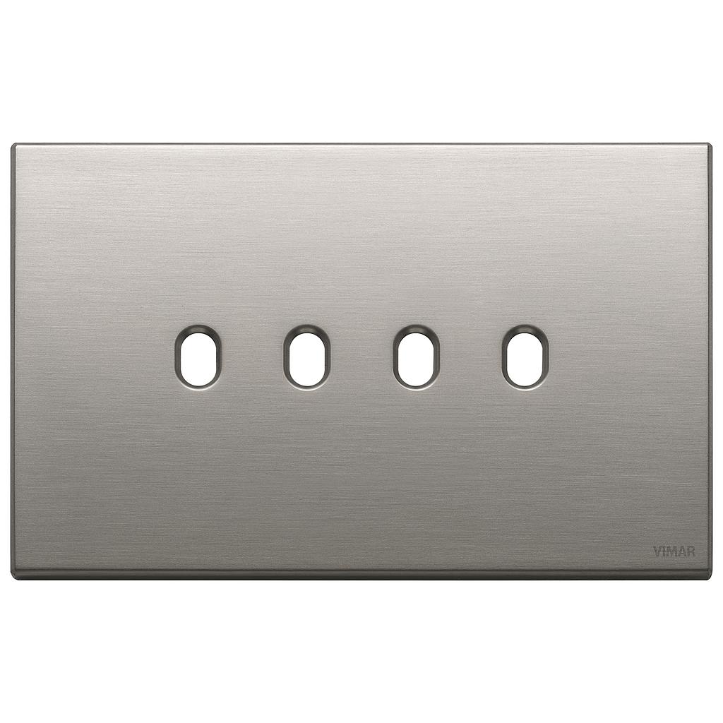 Vimar Eikon Exé Vintage - Plaque de recouvrement 4Mx4 (Nickel brossé)