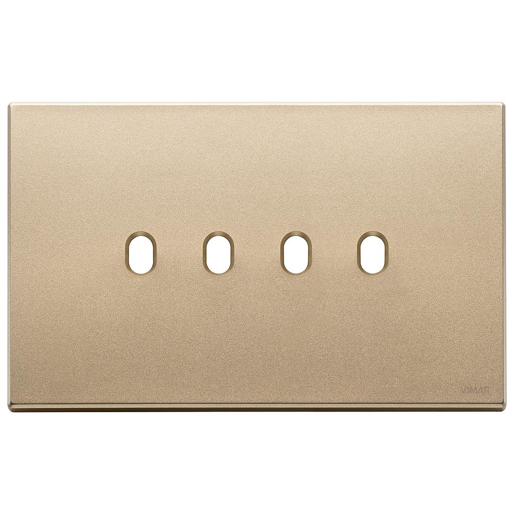 Vimar Eikon Exé Vintage - Afdekplaat 4Mx4 (Satijn goud)