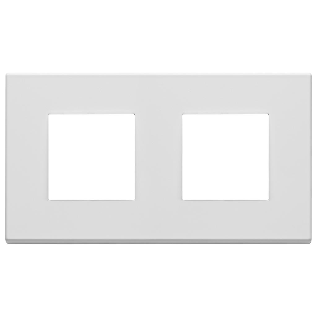 Vimar Eikon Exé - Plaque de recouvrement 4M - 2+2x71 (Métal -Blanc mat)