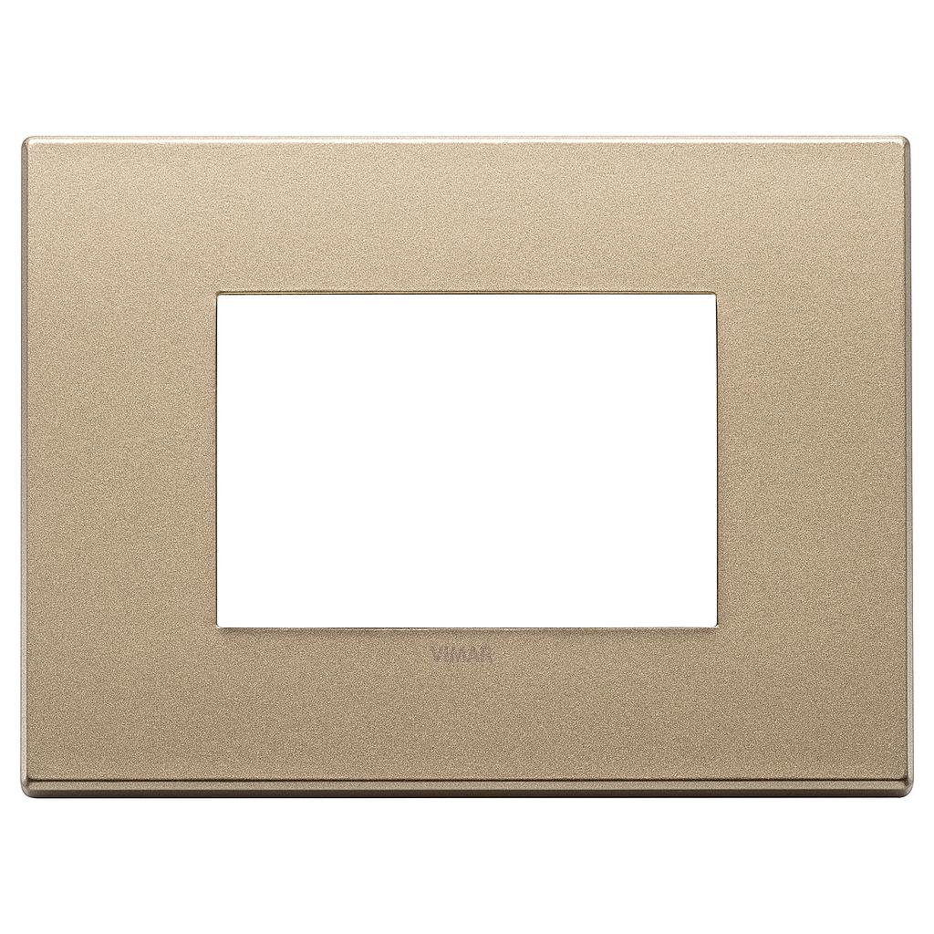 Vimar Eikon Exé - Plaque de recouvrement 3M (Métal - Or Satiné)