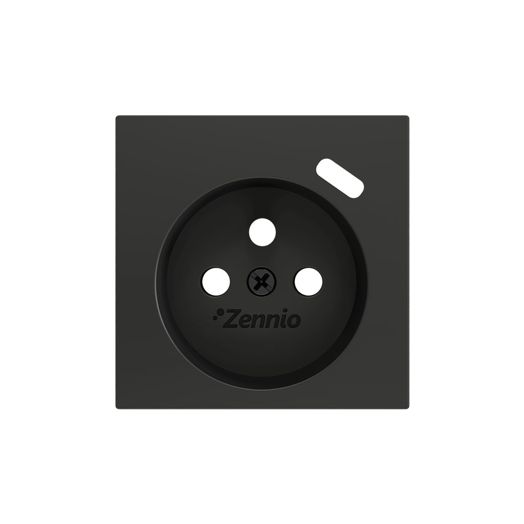 Zennio ZS55 - Cache pour base de prise à borne avec USB C 55x55 mm (Anthracite)