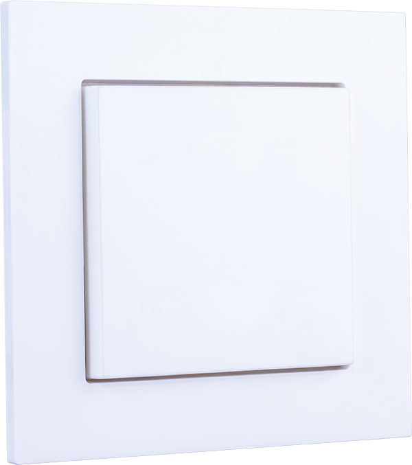 Weinzierl Match 55 - Enkele schakelaarafdekking (Wit)