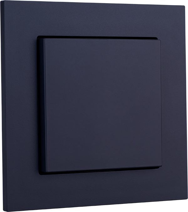 Weinzierl Match 55 - Enkele schakelaarafdekking (Zwart)