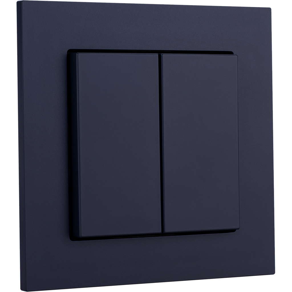 Weinzierl Match 55 - Dubbele schakelaarafdekking (Zwart)