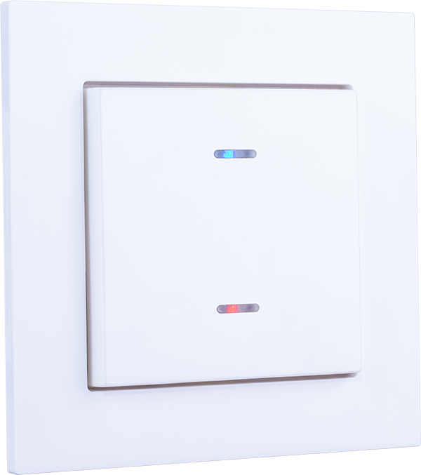 Weinzierl Match 55 - Enkele schakelaarafdekking met statusindicatie (Wit)