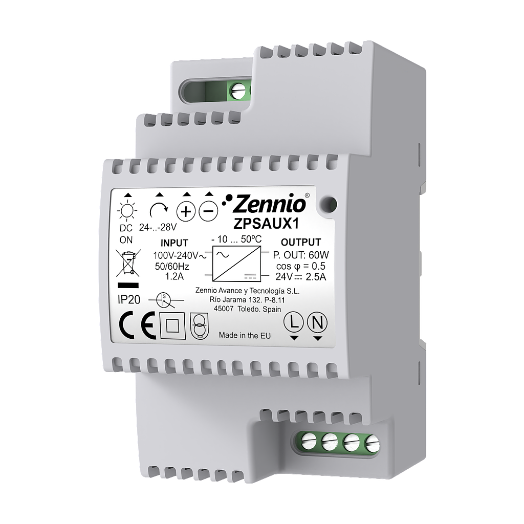 Zennio Voeding 24VDC (2.5 A) - V2