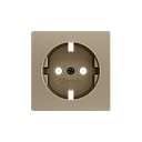 Zennio ZS55 - Centraalplaat voor schuko stopcontact met schroeven ZE8300003 (Champagne)