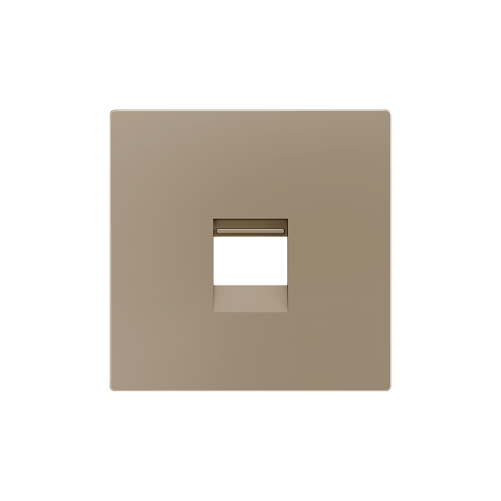 Zennio ZS55 - Centraalplaat voor enkele RJ45 connector (Champagne) - VPE=10