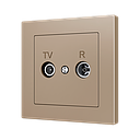 Zennio ZS55 - TV-R/SAT centraalplaat (Champagne)