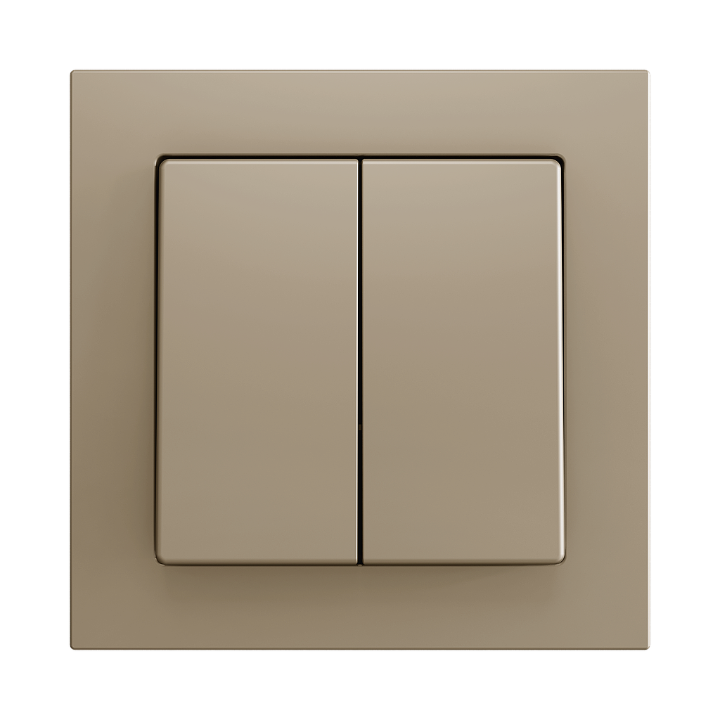 Zennio ZS55 - Soft drukknop - dubbel 2-v (Champagne)