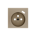 Zennio ZS55 - Centraalplaat 55x55mm voor penaarde stopcontact met USB C (Champagne)