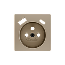 Zennio ZS55 - Cache pour base de prise à borne avec USB C+A 55x55 mm (Champagne)