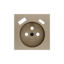 Zennio ZS55 - Centraalplaat 55x55mm voor penaarde stopcontact met USB C+A (Champagne)