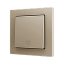 Zennio ZS55 - Bouton poussoir Soft - simple 1-p (Champagne - Custom) - à partir de 100 pièces/VPE=10