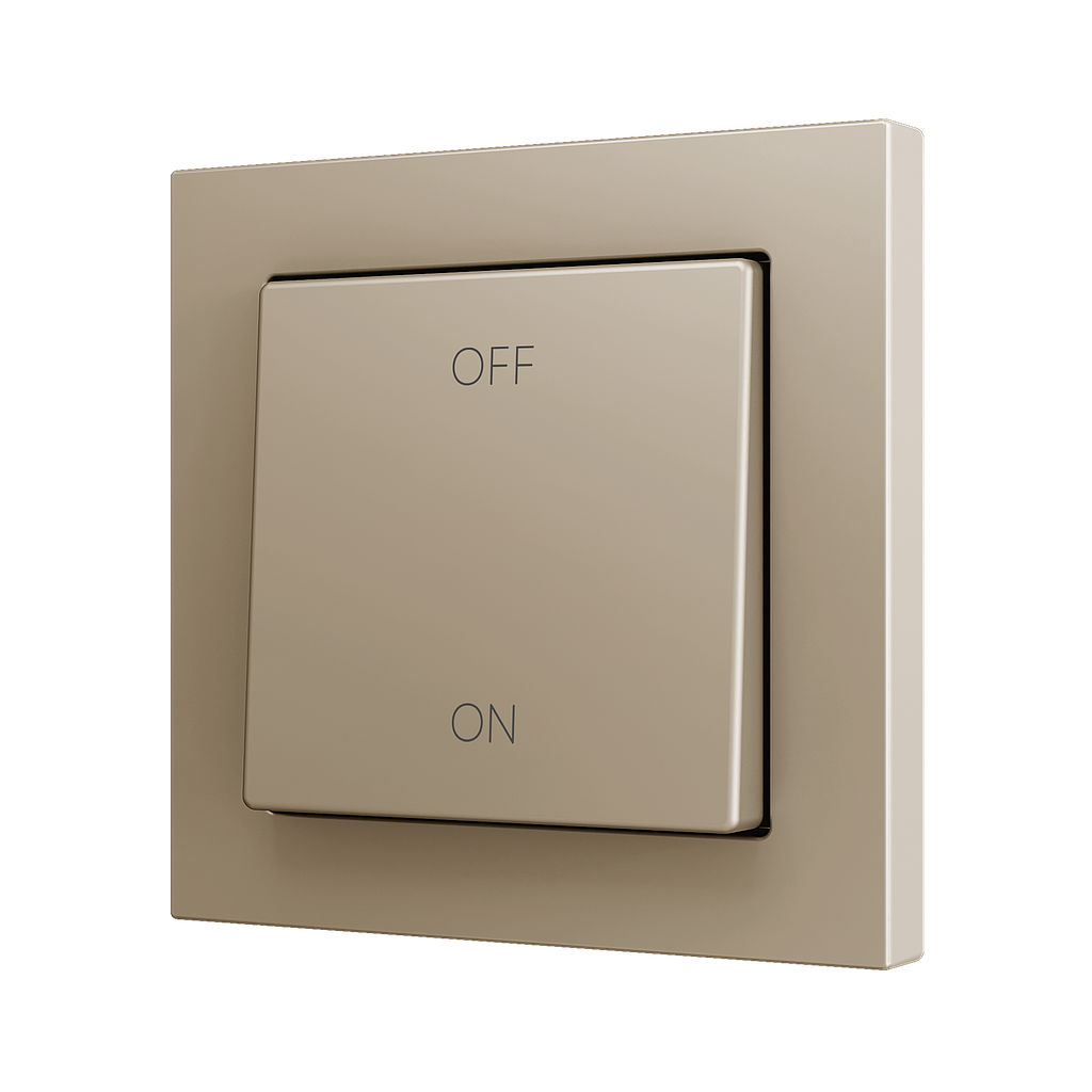 Zennio ZS55 - Soft drukknop - enkel 2-v (Champagne - Custom) - vanaf 100 stuks