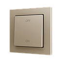 Zennio ZS55 - Bouton poussoir Soft - simple 2-p (Champagne - Custom) - à partir de 100 pièces/VPE=10