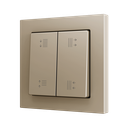 Zennio ZS55 - Bouton poussoir Soft - double 4-p (Champagne - Custom) - à partir de 100 pièces/VPE=10
