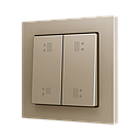 Zennio ZS55 - Bouton poussoir Soft - double 4-p (Champagne - Custom) - à partir de 100 pièces/VPE=10