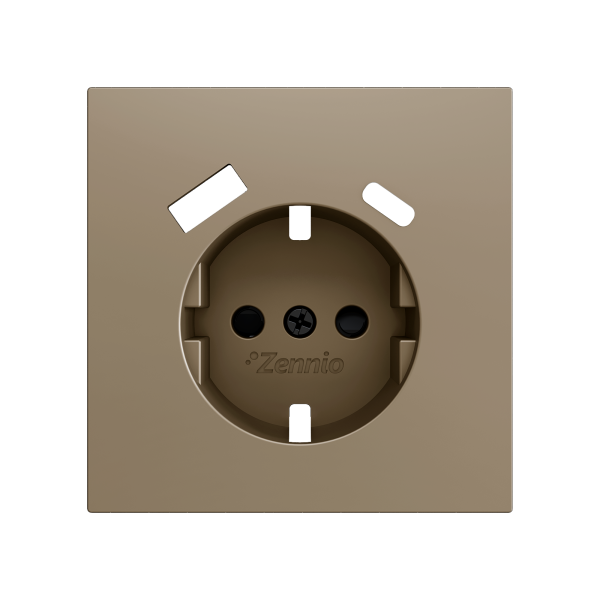 Zennio ZS70 - Enjoliveur 70x70mm pour prise schuko avec USB C+A (Champagne)