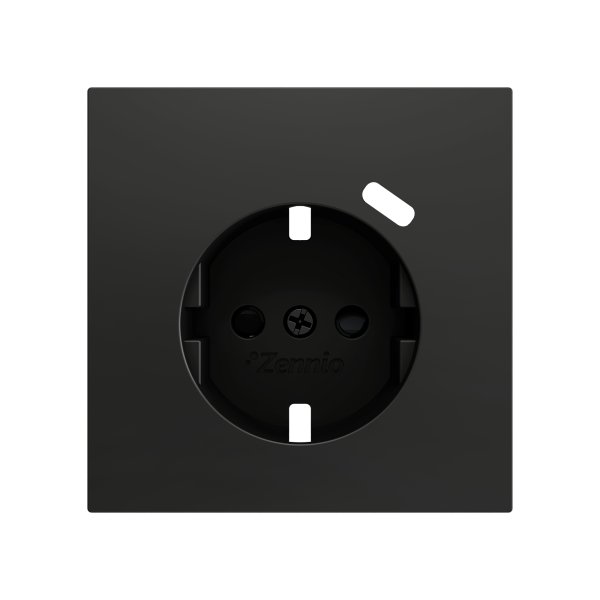 Zennio ZS70 - Cache 70x70mm pour prise schuko avec USB C (Anthracite)