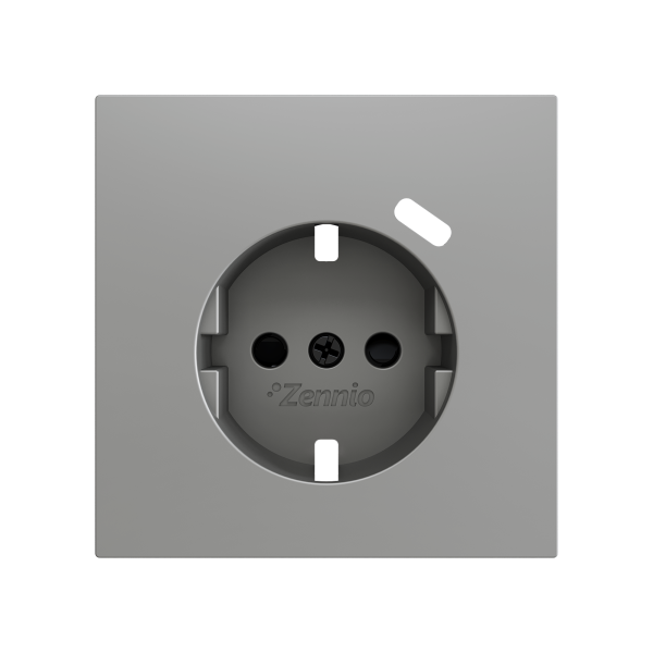 Zennio ZS70 - Enjoliveur 70x70mm pour prise schuko avec USB C (Argent)