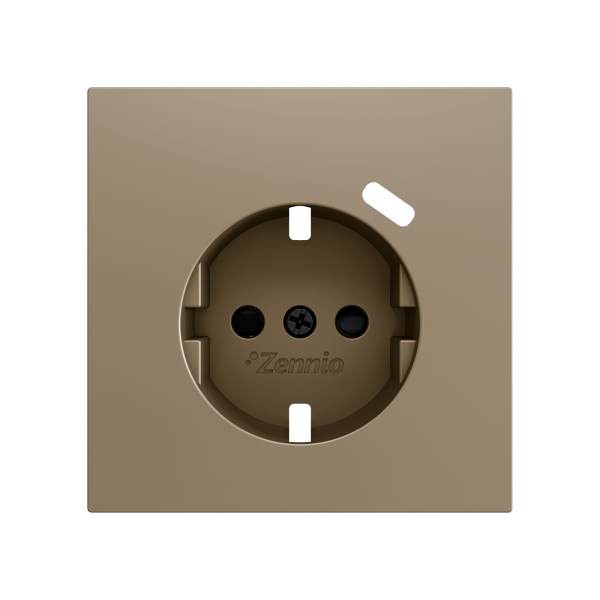 Zennio ZS70 - Centraalplaat 70x70mm voor schuko stopcontact met USB C (Champagne)