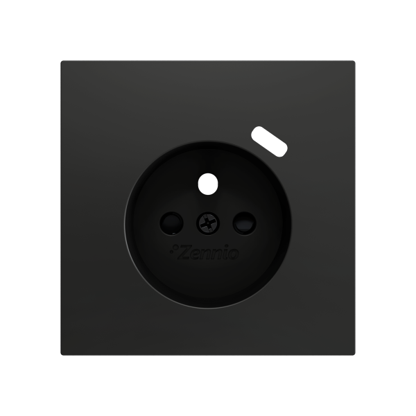 Zennio ZS70 - Centraalplaat 70x70mm voor penaarde stopcontact met USB C (Antraciet)
