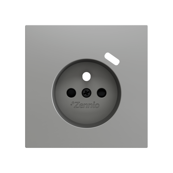 Zennio ZS70 - Enjoliveur 70x70mm pour prise à borne avec USB C (Argent)