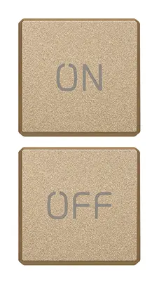 Vimar Eikon Exé Flat - 2 Knoppen (ON/OFF - Satijngoud)