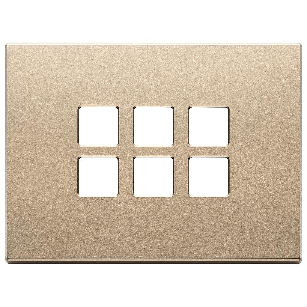 Vimar Eikon Exé Flat - Plaque de recouvrement 3Mx6 (Or satiné)