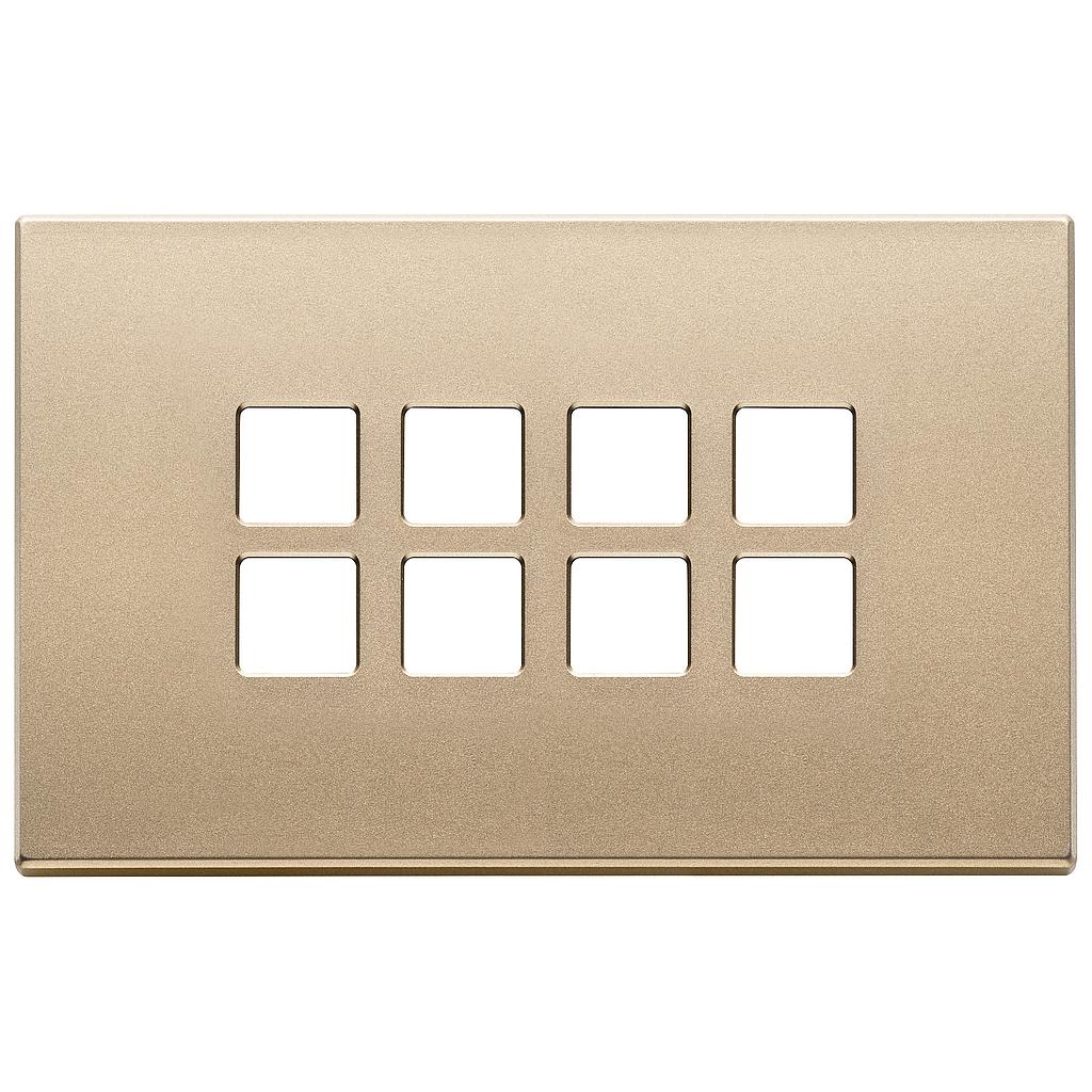 Vimar Eikon Exé Flat - Plaque de recouvrement 4Mx8 (Or satiné)