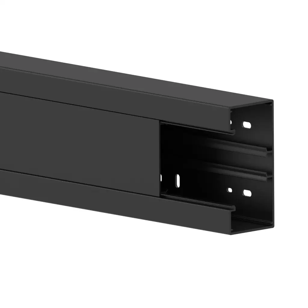 GGK BR - 60x130/80 Set = wandgoot en deksel (RAL 9005 - Zwart) - VPE=8