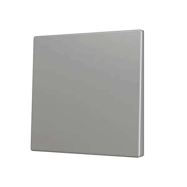 Zennio ZS55 - Touche simple (appui en bas) pour bouton poussoir KNX Soft (Argent)