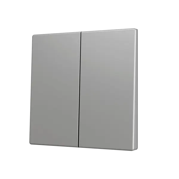 Zennio ZS55 - Touche double (appui en bas) pour bouton poussoir KNX Soft (Argent)