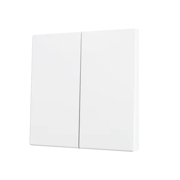 Zennio ZS55 - Touche double (appui en bas) pour bouton poussoir KNX Soft (Blanc mat)
