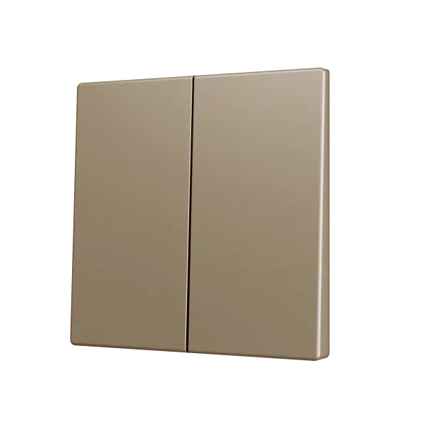 Zennio ZS55 - Touche double (appui bas/haut) pour bouton poussoir KNX Soft (Champagne)