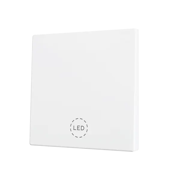 Zennio ZS55 - Touche simple (appui en bas) pour bouton poussoir KNX Soft - Custom (Blanc mat) - A partir de 100 pièces