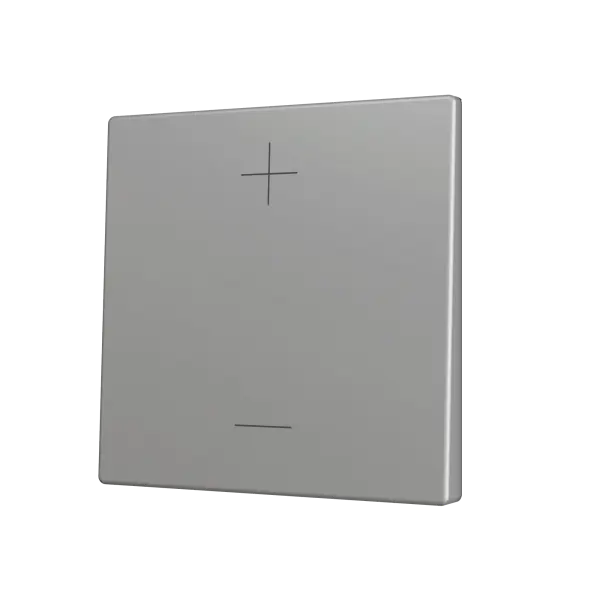 Zennio ZS55 - Touche simple (appui bas/haut) pour bouton poussoir KNX Soft - Custom  (Argent) - A partir de 100 pièces