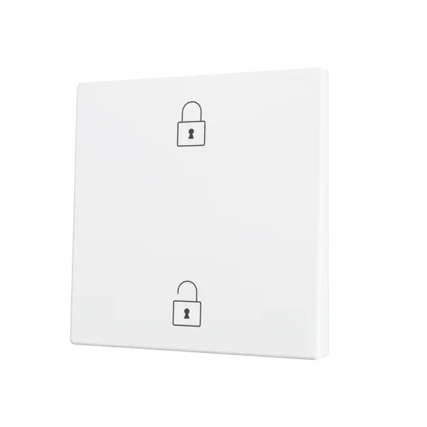 Zennio ZS55 - Touche simple (appui bas/haut) pour bouton poussoir KNX Soft - Custom (Blanc mat) - A partir de 100 pièces