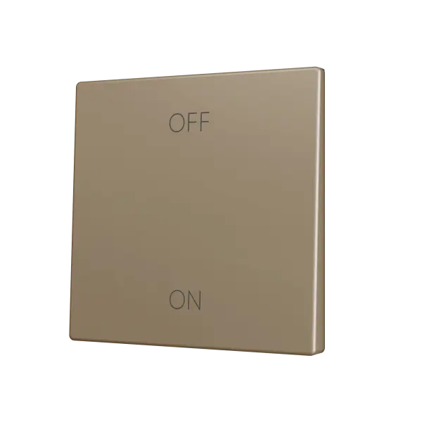 Zennio ZS55 - Touche simple (appui bas/haut) pour bouton poussoir KNX Soft - Custom (Champagne) - A partir de 100 pièces