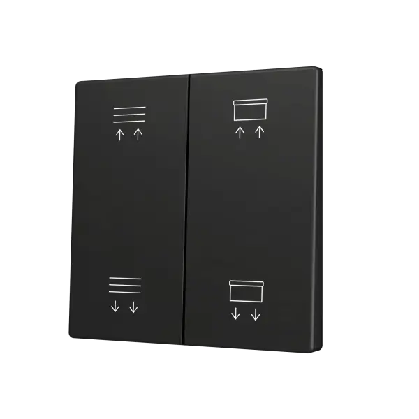 Zennio ZS55 - Dubbele toets (op/neer) voor KNX Soft drukknop - Custom (Antraciet) - Vanaf 100 stuks