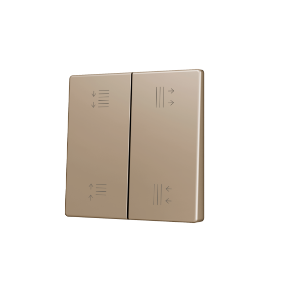 Zennio ZS55 - Dubbele toets (op/neer) voor KNX Soft drukknop - Custom (Champagne) - Vanaf 100 stuks