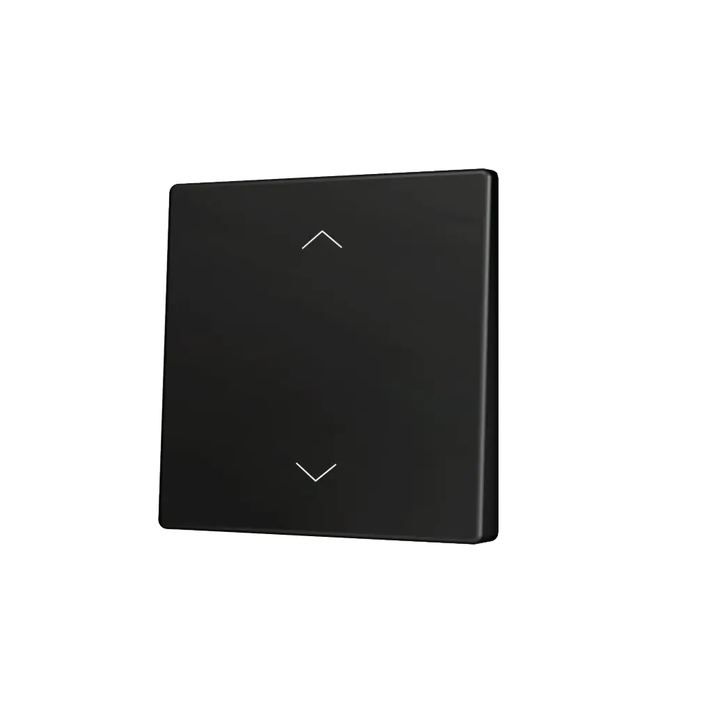 Zennio ZS55 - Touche simple (appui bas/haut) pour bouton poussoir KNX Soft - Icône de volet (Anthracite)