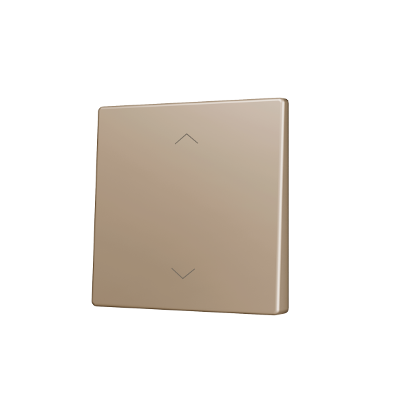 Zennio ZS55 - Enkelvoudige toets (op/neer) voor KNX Soft drukknop - Rolluik icoon (Champagne)