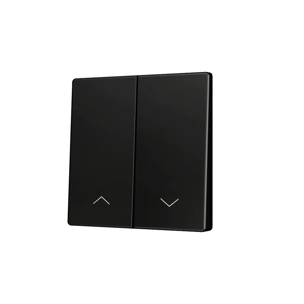 Zennio ZS55 - Touche double (appui en bas) pour bouton poussoir KNX Soft - Icône de volet (Anthracite)
