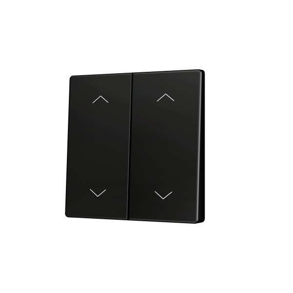 Zennio ZS55 - Dubbele toets (op/neer) voor KNX Soft drukknop - Rolluik icoon (Antraciet)