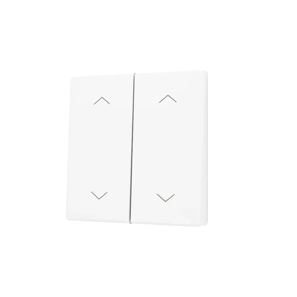 Zennio ZS55 - Touche double (appui bas/haut) pour bouton poussoir KNX Soft - Icône de volet (Blanc mat)