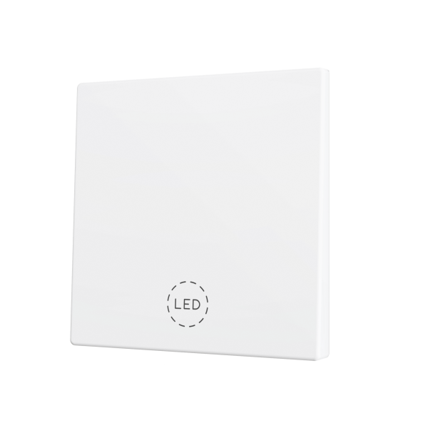 Zennio ZS70 - Enkelvoudige toets (neerwaarts) voor KNX Soft drukknop - Custom (Mat wit) - Vanaf 100 stuks