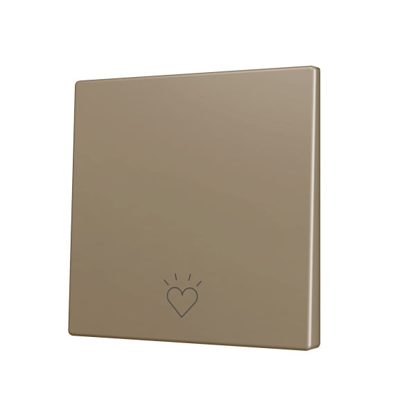 Zennio ZS70 - Touche simple (appui en bas) pour bouton poussoir KNX Soft - Custom (Champagne) - A partir de 100 pièces