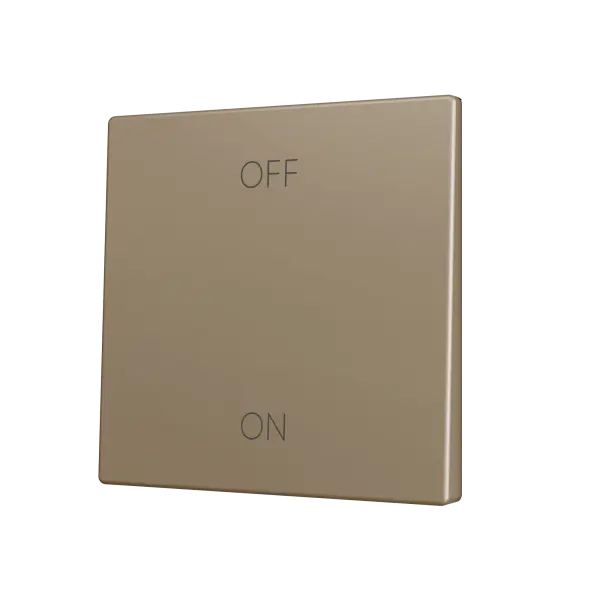 Zennio ZS70 - Touche simple (appui bas/haut) pour bouton poussoir KNX Soft - Custom (Champagne) - A partir de 100 pièces